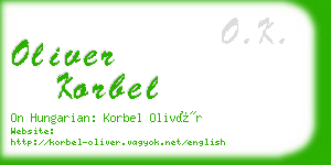 oliver korbel business card